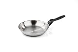 Barazzoni Le Inox Bratpfanne, 24 cm, aus Edelstahl 18/10, Silber, 24