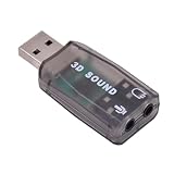 USB-Soundkartenadapter, USB-Audioadapter 5.1 K für den externen Computer, Externer Audioadapter, PC und Laptop-Plug und Wiedergabe des Audioadapters zum Anschauen der T