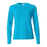 Clique - Basic T-Shirt für Damen Langärmlig (M) (Türkis)