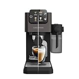 GRUNDIG - KSM 5330 Siebträgermaschine - 1628 W - 15 Bar Pumpendruck - Dark Inox - Milchbehälter 300ml - Touch-Display - BrewSense Technologie - 1,1L Wassertank - Espresso & Cappuccino - Rob
