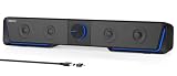 Jeecoo A40 PC Lautsprecher,Lautsprecher für Pc Tragbarer Computer Lautsprecher Schwarz 2.0 Soundbar USB Betrieb und Bluetooth Modus für Smartphone und Mobile G