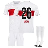 Generic Stuttgart 23/24 Neue Fußball Trikot, Stuttgart Hause/Auswärts Trikot für Kinder Erwachsener, Fussball Trikot Shorts Socken Jungen H