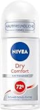 NIVEA Dry Comfort Deo Roll-On (50 ml), zuverlässiges Anti-Transpirant mit Mineralien für ein trockenes Hautgefühl, mit 72h Schutz und Schweiß-Schutz-F