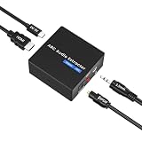 HDMI ARC Adapter,192kHz HDMI Audio Extractor Kommt mit Optisch und 3,5 mm Kabeln,DAC Wandler Eignet Sich für Stereoanlagen und Verstärk