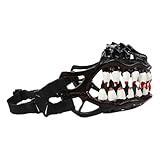 Gruselige Hundeschnauze mit Zähnen, Halloween Hundeschnauze mit Zähnen | Gruseliges Hundekostüm mit großen Zähnen - Spooky Prop für Halloween, verstellbare, witzige -Schnauze,
