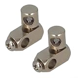 2 Stück Metallverbinder Doppelgelenkstück für Excenter-Ablaufgarnitur aus Metall Doppelgelenkstück Set 360 Grad verstellbar für Exzenter Ablaufg