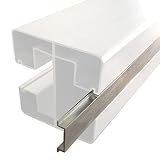 HORI® Nutleiste für WPC-Zaun-Design Pfosten aus Aluminium, silberfarbend I 1900.0