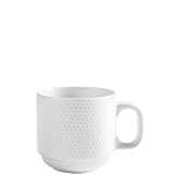 KAHLA Honeycomb Kaffee-Obertasse 0,22 l stapelbar | stapelbare Tasse mit Relief-M