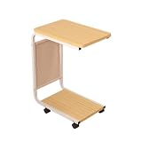 FUHAI-666 CPU Ständer PC-Tower-Ständer, 2-stufiger PC-Ständer, C-förmiger CPU-Ständer mit Metallrahmen und Lenkrollen for das Home-Office, passend for die meisten PCs PC Ständer(Natural)