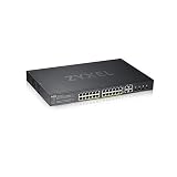 Zyxel Nebula Gigabit Ethernet Smart-Managed PoE+ Switch mit 24 Ports, einem Budget von 375 Watt und 4 Gigabit-Combo-Ports und Hybrid Cloud-Modus, Lifetime Garantie [GS1920-24HPv2]