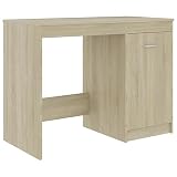 vidaXL Schreibtisch mit integriertem Schrank Bürotisch Computertisch Arbeitstisch Laptoptisch Büromöbel PC Tisch Sonoma-Eiche 100x50x76cm Holzwerk