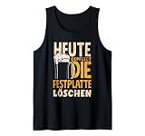 Herren Gepflegt die Festplatte löschen Biertrinker & Bier Spruch Tank Top