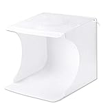 PULUZ Mini Fotostudio, 9 Zoll Tragbare Faltbare Fotobox-Lichtbox mit Einstellbaren 3 Farblichtern & 6 Farbhintergründen für Schmuck und Kleinteilefotog