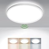 zemty LED Deckenlampe mit Bewegungsmelder, 23cm 18W Rund Flach Deckenleuchte Bewegungssensor Innen, Warmweiß/Neutralweiß/Kaltweiß Lampe für Schlafzimmer Flur Küche Bad Balkon Trepp