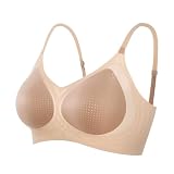 Bustier Damen GroßE BrüSte Baumwolle,Unterwaesche Mit Buegel Verstellbar Träger Mittlerer Halt Workout Skinny Bustier Bustier GroßE BrüSte Bustier Mit Verstellbaren Traeg