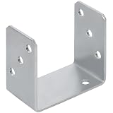 KOTARBAU® U-Pfostenträger zum Aufschrauben 100 mm Feuerverzinkt Silber Die perfekte Lösung für die Verbindung verschiedener E