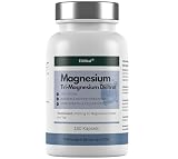 Tri-Magnesium Dicitrat- 2010mg Magnesiumcitrat, 322mg elementares Magnesium pro Tagesdosis von EXVital. Hoch konzentriert, 180 Kapseln, Premiumqualität, kein Magnesiumstearat, vegan, 1er Pack (156g)