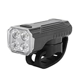 Tosuny Schnelllade-Fahrrad-Frontlicht, 260 lm, USB C, wiederaufladbar, Scheinwerfer für Rennrad (4 LEDs)