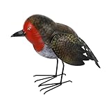 Happyyami Vogelstatue aus Eisen Vogelskulptur Metallvogel Deko Gartendeko Vogeldekor im Freien Garten Tier dekor kleine Vogelverzierung Vogelstatue im Freien Outdoor-Tierfig