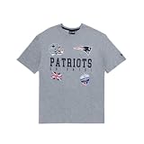 New Era Unisex NFL Games Collegiate Oversized England Patriots HGR T-Shirt, Grey Med, S EU