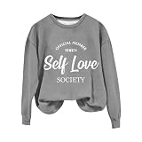 IUYTYSER Fliesjacke Frauen Sale T-Shirt Oversize Damen Pullover Damen Mit Baumwolle Sportliche Sommerjacke Damen Kleidung Regenbogen Damen Hip Hop Kapuzenpullover Pulli Mit Kapuze S