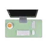 NVYRFS Große Schreibtischunterlage aus PU-Leder, wasserdicht, Mauspad for Desktop-Tastatur, Schreibtischunterlage, Gaming-Mauspad, PC-Zubehör(Green,70x35 cm)