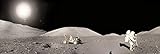 1art1 Der Mond Poster Panorama, Der Letzte Mann Auf Dem Mond, Apollo 17 Am 14. Dezember 1972 Kunstdruck Bild 158x53