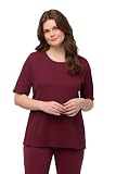 Ulla Popken Damen Slim Rib Jersey T-Shirt, Beere, 50-52