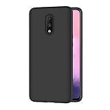 AICEK Compatible OnePlus 7 Hülle, Schwarz Silikon Schutzhülle für OnePlus 7 Case TPU Bumper OnePlus 7 Handyhülle (6,2 Zoll)