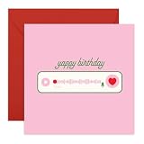 Geburtstagskarte für Hundeliebhaber - 'Yappy Birthday' mit Sprachnotiz - niedliche rosa Grußkarte für Freunde, Pelzvater oder Mama, Besties, Bruder, Schwester, Kollegen, Haustierbesitzer, gesprächig