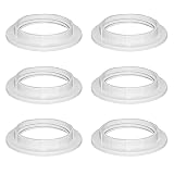 Lampenschirm Reduzierring Schraubring E27 Weiß 40MM, Lampenschirm Schraubring E27 für Lampenschirm Halterung, Tischlampe, Deckenleuchten, Stehlampe, Lampenschirm Ring E27 Kunststoff, 6 Stück