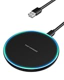 Sanicata Wireless Charger 15W für iPhone 16/15/14/13/12 Pro/Pro Max/XS Max/XR/SE, Samsung Galaxy S24/S23/S22/S21/S20,Induktive Kabellose Ladestation kompatib