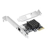 Buacoz Single Port 2,5 GB Gigabit Netzwerkkarte mit Realtek RTL8125BG RJ45 Port LAN NIC Karte, PCI Express 2500 Mbps Ethernet Server Adapter PCIe 2.0 x1 Unterstützung Windows Server/L