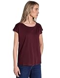 STREET ONE Damen A322957 Shirt mit Raffung, Dark Cherry red, 42