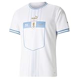 Puma AUF Uruguay Auswärtstrikot weiß AUF Away Jersey Fan Shirt Südamerika, Größe:M