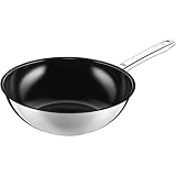 Silit Wuhan Wokpfanne Induktion 28 cm, Wok Edelstahl beschichtet, back