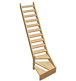 Wendeltreppe 1/4 Linkdsdrehung aus Kiefer N