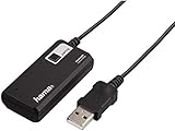 Hama Bluetooth Audio Sender Twin (Empfänger Adapter zur gleichzeitigen Übertragung an 2 Kopfhörer oder Lautsprecher, drahtlos BT Nachrüstung) 40987 Schw