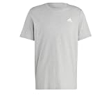 adidas Herren Essentials Single Jersey Embroidered Small Logo Tee T-Shirt, Medium Grey Heather, S S