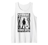 Horror Writer Funny Scaring People Autor Axt Book Cover Tank Top