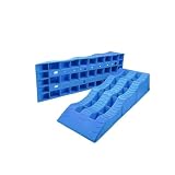 Auffahrrampe 2 Stück Nivellierrampen, rutschfeste Unterlegkeile for Autoreifen, Nivellierblöcke for Wohnmobile, leichte Bordsteinrampen, robuste Schwellenrampe(Blue)