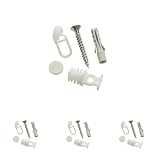 Gardinia Vorhangschienen Zubehör-Set, Kunststoff, weiß, 0.1, 12 (Packung mit 4)