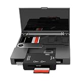 Kartenlesegerät Set – Kartenleser Set | USB TF Kartenleser | Tragbare Fotos im Freien Videos Dokumente Lesewerkzeug mit Aufbewahrungskoffer für Pho-G