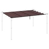 Outsunny Pergola Dach 3,5x2,5 m Versenkbares Ersatzdach für Sonnenschirm Schattendach Stoffdach für Gartenlaube mit 10 Entwässerungslöchern B