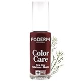 PODERM - Nagellack TEA TREE FÜR NAGELPILZ - GELBE/BESCHÄDIGTE NÄGEL BEHANDELN - Lackpflege verhindert und behandelt Mykose - 2 IN 1 PFLEGE - EINZIGARTIGE FORMEL - Hergestellt in der Schw
