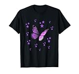 Lila Schmetterling mit Sternen T-S