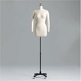 Weibliche Schneider Dummy Weibliche Schaufensterpuppe Körper Kleiderform Mit Verstellbarem Universalrad Stehend, Abnehmbare Kleidungspräsentation Schaufensterpuppe Torso Mit Weichen, B, 82#