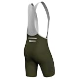 Lo.gas Herren Radfahren Bib Shorts, Radfahren Shorts für Männer Gel gepolstert mit Taschen, Road Shorts atmungsaktiv Quick-Dry,Grün,M