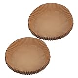 CRAFTHROU 300St Friteuse Pappteller grilleinsatz grillpapier Airfryer Grillschale Topfauskleidungspapier für die Heißluftfritteuse Papierfach für die Heißluftfritteuse Zellstoff Light Brow