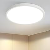 Laittiin Deckenlampe LED Deckenleuchte Flach - 15W Rund Schlafzimmerlampe 18CM Weiß Badezimmer lampe 4000K Neutralweiß Flurlampe Küchenlampe Decke für Flur Wohnzimmer Kinderzimmer Balk